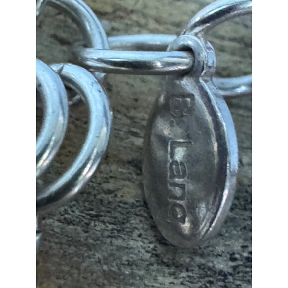 Sterling Silver Chain Maille Bracelet By B. Lang With Lobster Clasp 21.15g 7" - Picture 3 of 6